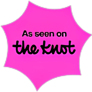 Bright pink The Knot emblem